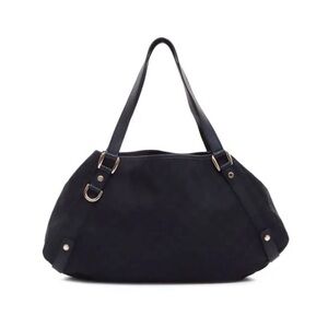 Vintage Gucci Abbey canvas shoulder bag/tote.